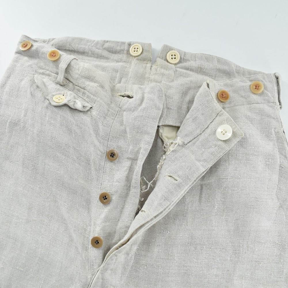 1920's~ Antique French Linen Trousers リネン ワークパンツ 260428H