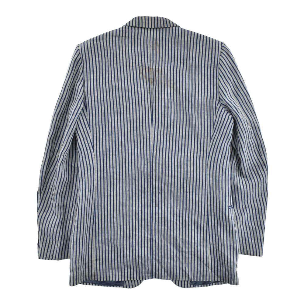 80's Pierre Cardin "FLIPPER" リネン ストライプ テーラードジャケット 260901H