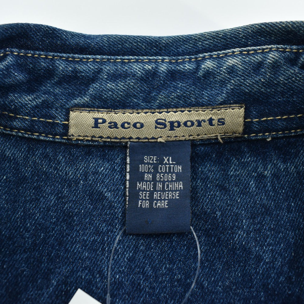90's PACO JEANS メタルプレート デニム シャツジャケット 260508H
