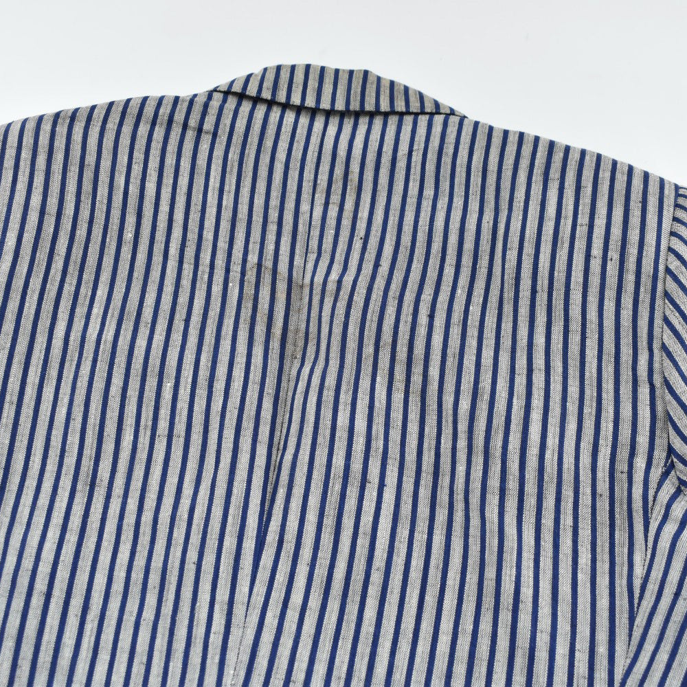 80's Pierre Cardin "FLIPPER" リネン ストライプ テーラードジャケット 260901H