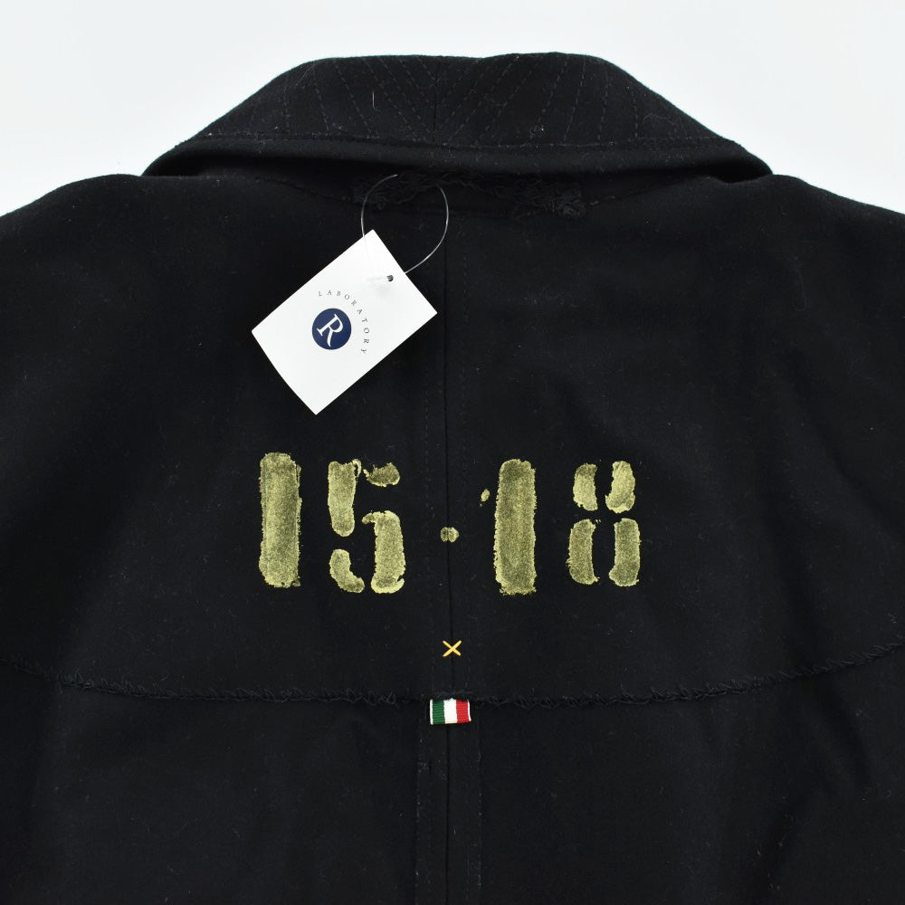 60's~ イタリア軍 ステンシル入り ウールケープ ポンチョ  260116H