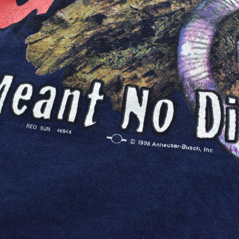 90's BUDWEISER "Your Mother's an Iguana" カメレオン ノベルティTシャツ 260619H