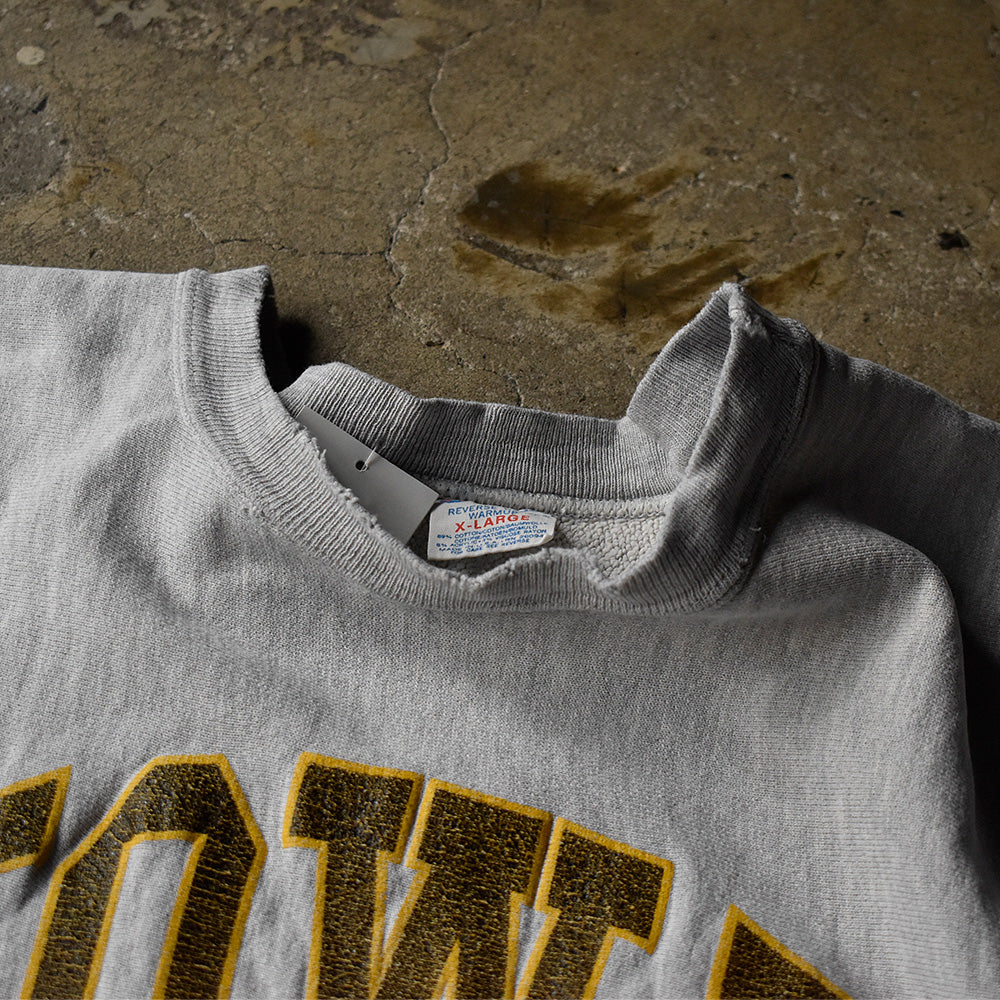 80's Champion “IOWA” 3段プリント RWスウェット USA製 241109H