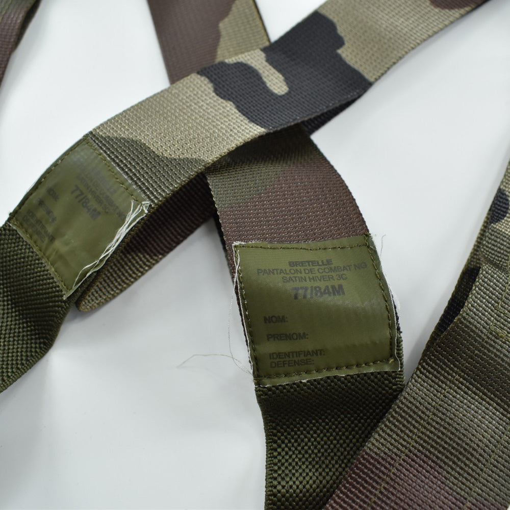 Y2K FRENCH ARMY CCE迷彩 コンバットパンツ サスペンダー付き 260901H
