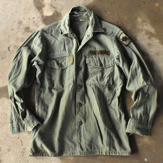 60's U.S.ARMY シャツ袖 4th ユーティリティシャツ 240328