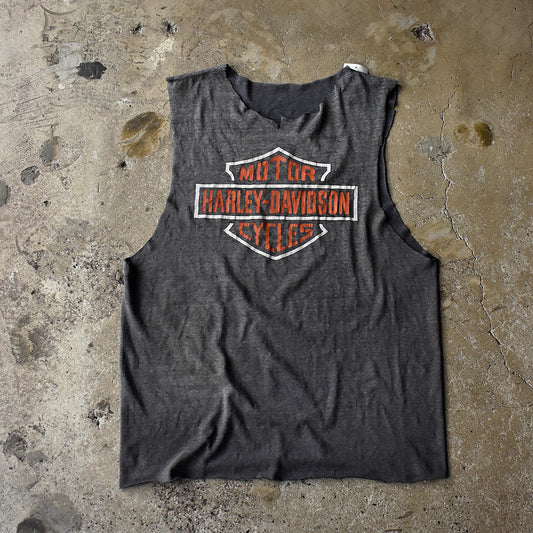 80's “Harley-Davidson“ ロゴ カットオフ！ バイク Tシャツ 250730H