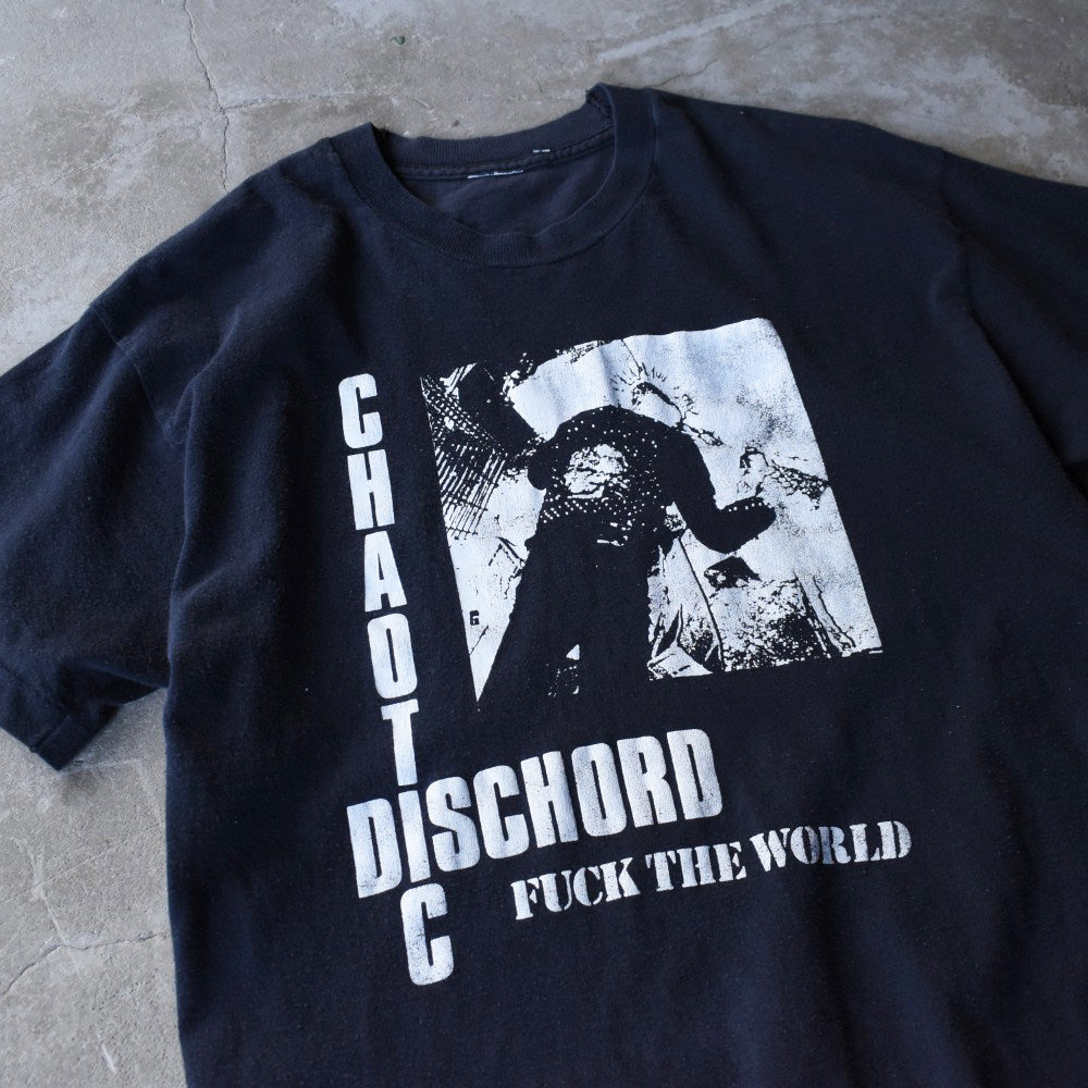 90’s Chaotic Dischord “FUCK THE WORLD” パンク ロックTシャツ 251202H