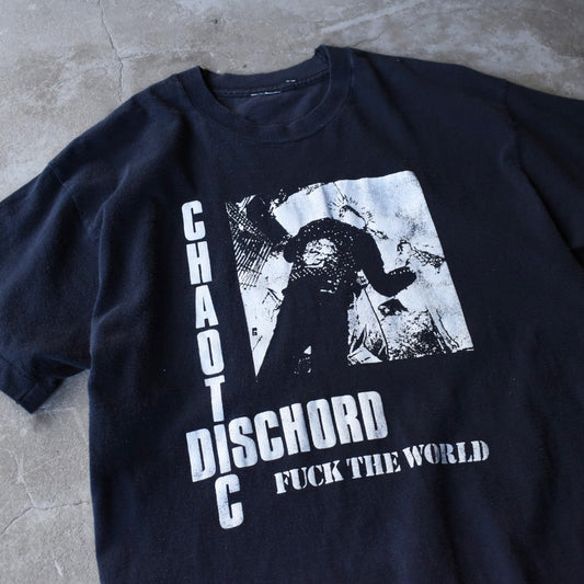 90’s Chaotic Dischord “FUCK THE WORLD” パンク ロックTシャツ 251202H