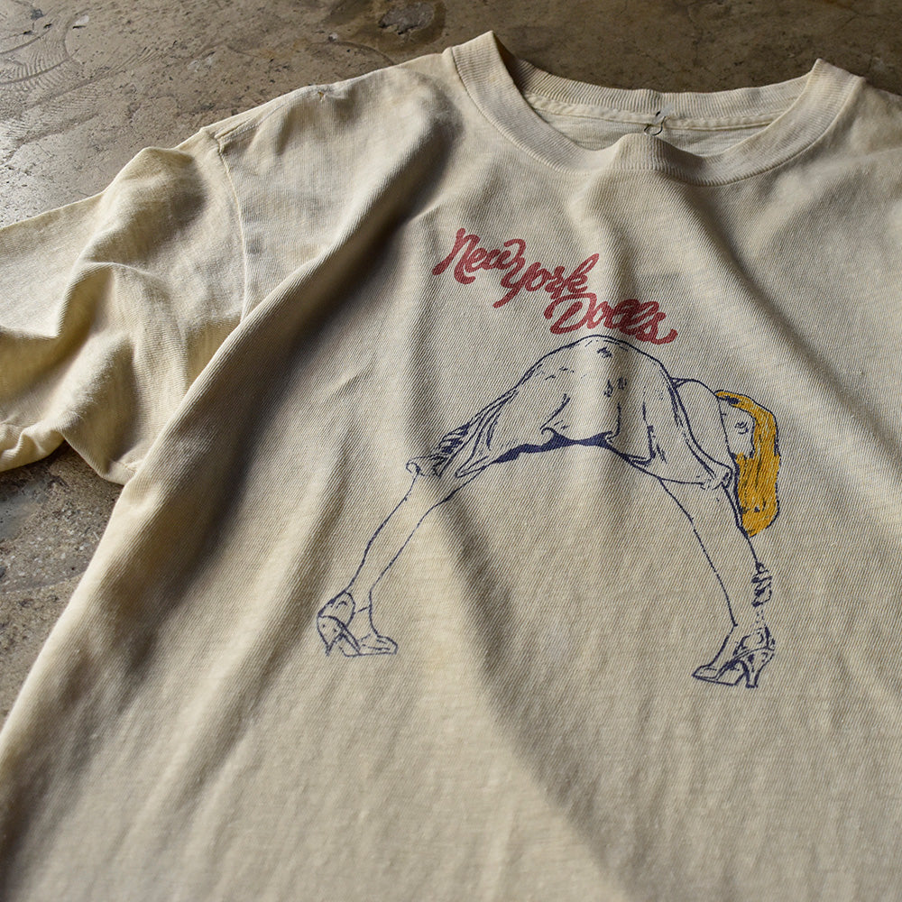 ニューヨーク・ドールズ Hip Girl 染み込みプリント Tシャツ 70年代 ヴィンテージ