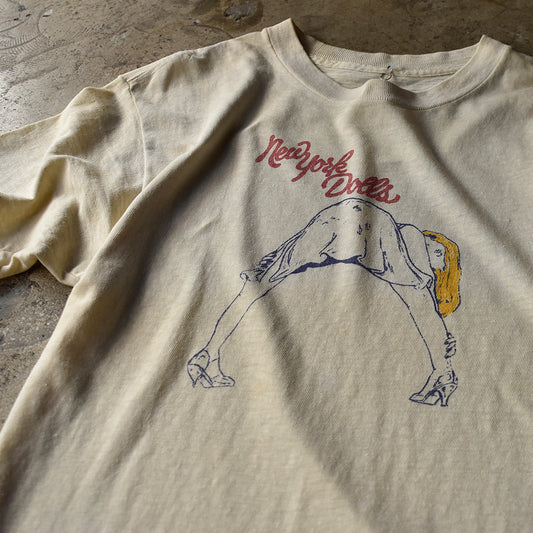 70's New York Dolls “Hip Girl” Tシャツ “Couleurshirt掲載” 231002HY33