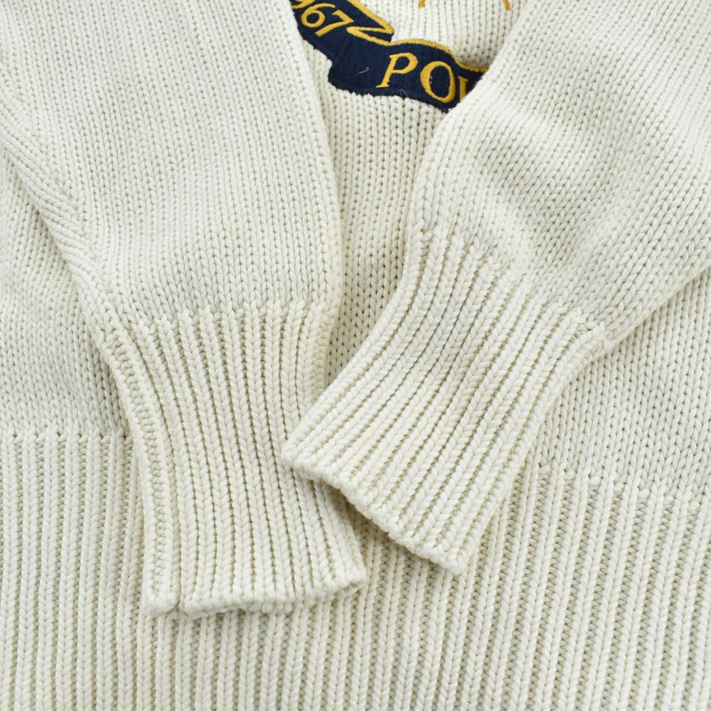 80’s Polo by Ralph Lauren "クロスフラッグ 1967-1987" コットンニット セーター 261023H