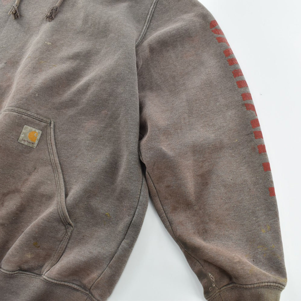 Y2K Carhartt 鬼フェード 袖ロゴ プルオーバーパーカー 260925H