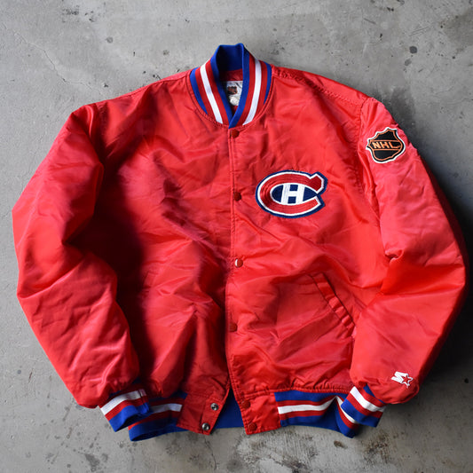 80’s STARTER “NFL Montreal Canadiens” ナイロン アワードジャケット USA製 240110