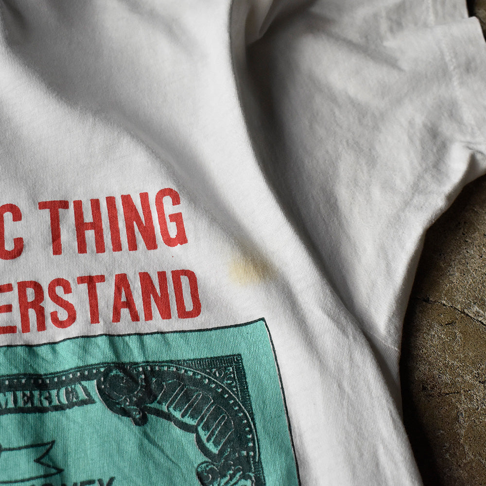 90's Malcolm X “The Black Dollar is a Terrible Thing to Waste” ドル札Tシャツ 240317H