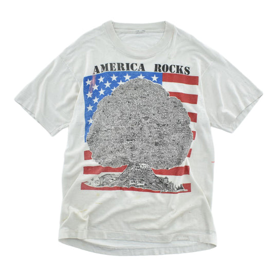 90's "AMERICA ROCKS" Family Tree ロックTシャツ 260508H