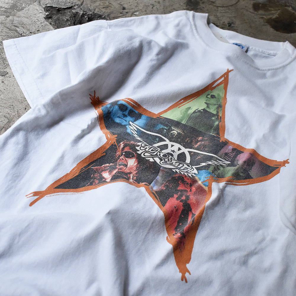 エアロスミス O, Yeah! スター型メンバーフォト ツアーTシャツ 2002年 M 古着