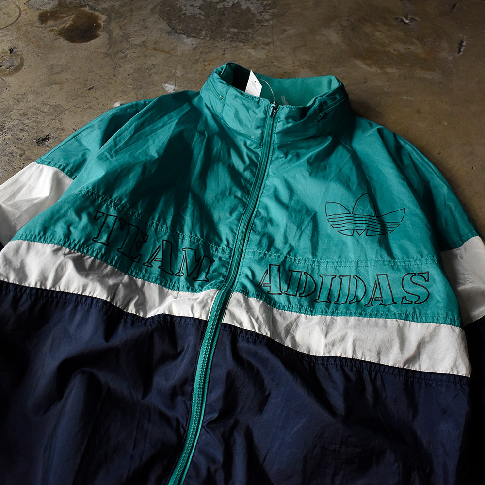 80's adidas “TEAM ADIDAS” フード付き ナイロンジャケット 231029H