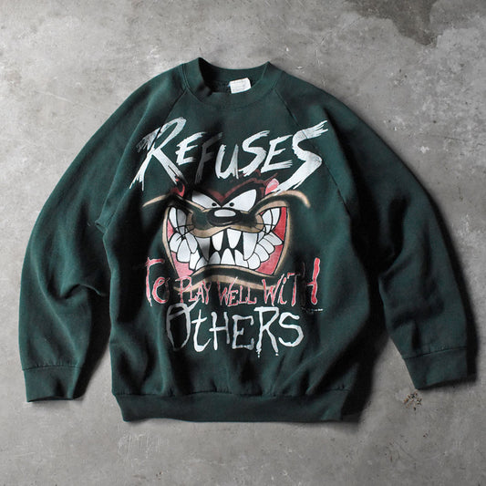 90’s Looney Tunes “TAZ” キャラ スウェット 250305