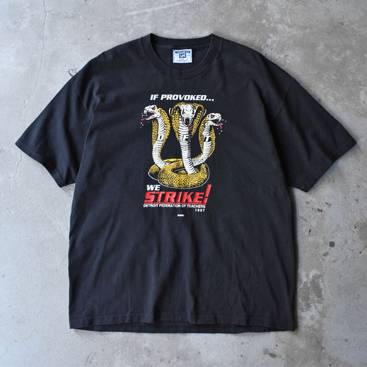 90’s Lee “If provoked… WE STRIKE” アニマル イベント Tシャツ USA製 250608
