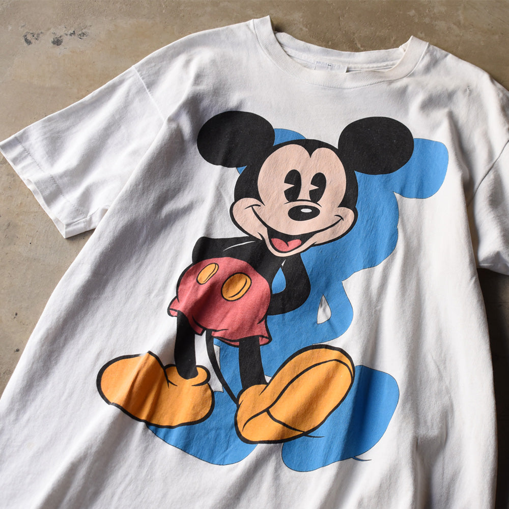 90’s Disney 大判プリント “Mickey” キャラクターTシャツ 250421