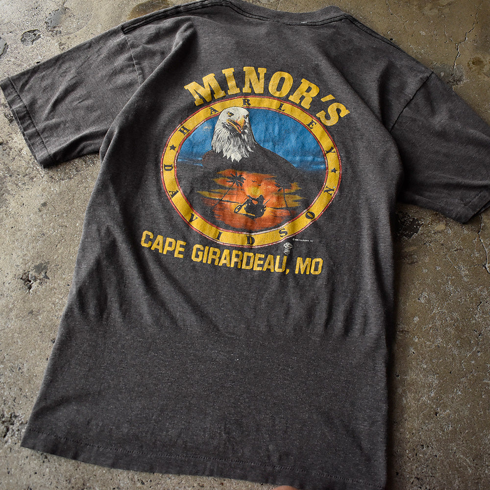 80's Harley-Davidson “イーグル×ドラゴン” バイク Tシャツ 250820H