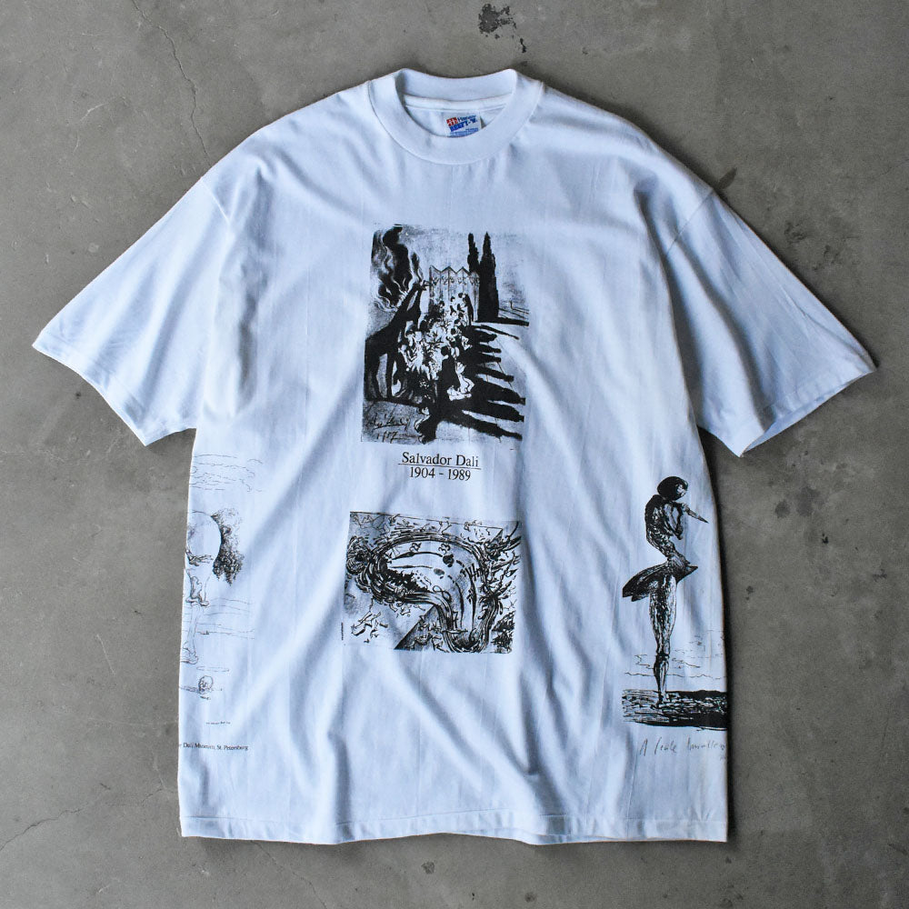 90’s デッドストック！ Salvador Dalí マルチプリント！ アート Tシャツ USA製 250607 (B)