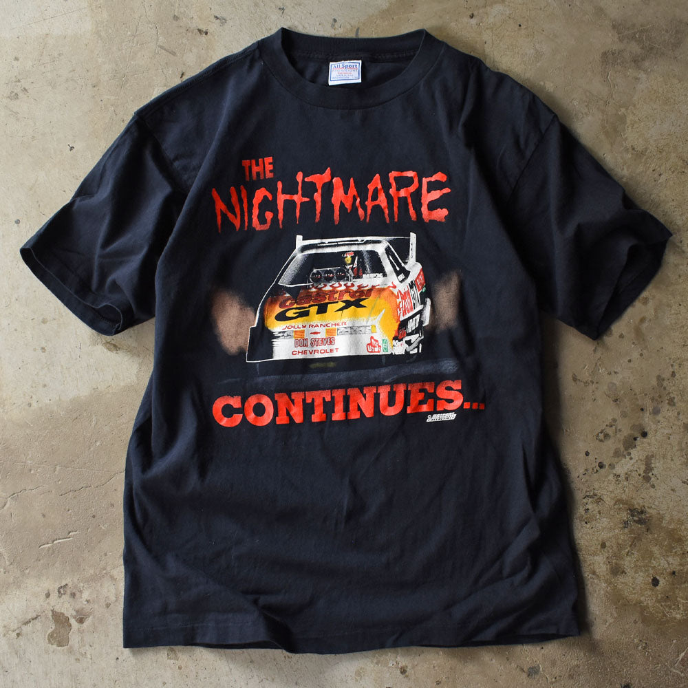 90’s  John Force “The Nightmare Continues” 両面プリント レーシングTシャツ 240625