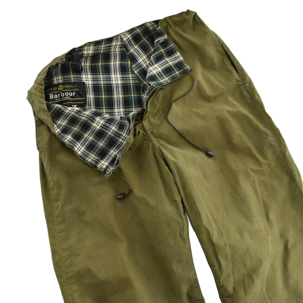 70's 1ワラント Barbour オイルドコットン オーバーパンツ 2600714H