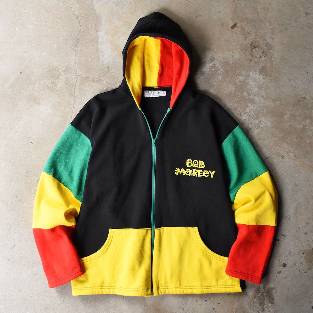 90’s Bob Marley ラスタカラー フルジップパーカー フーディ 251104H
