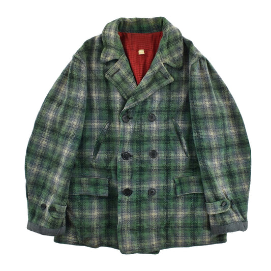 40's シャドーチェック ウール カーコート 260120H