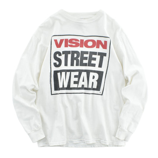 80's VISION STREET WEAR ボックスロゴ スケート ロンT USA製 260908H