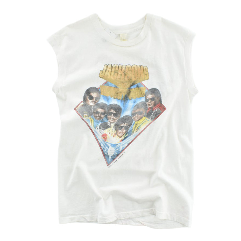 80's THE JACKSONS "VICTORY TOUR" ノースリーブ ツアーTシャツ 260901H