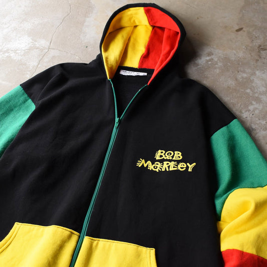 90’s Bob Marley ラスタカラー フルジップパーカー フーディ 251104H