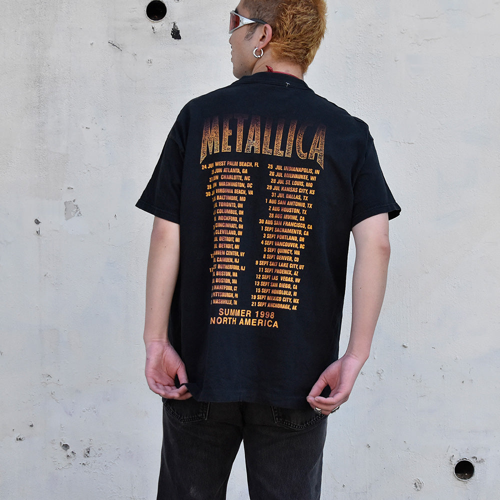 90's METALLICA “SUMMER 1998 NORTH AMERICA” Tour Tシャツ 241202H