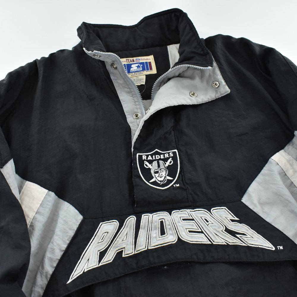90’s STARTER NFL "RAIDERS" プルオーバー 中綿ナイロンジャケット 261020H