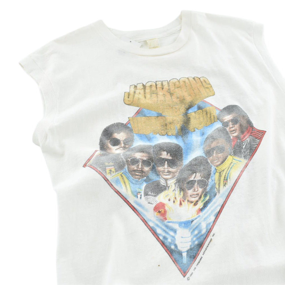 80's THE JACKSONS "VICTORY TOUR" ノースリーブ ツアーTシャツ 260901H
