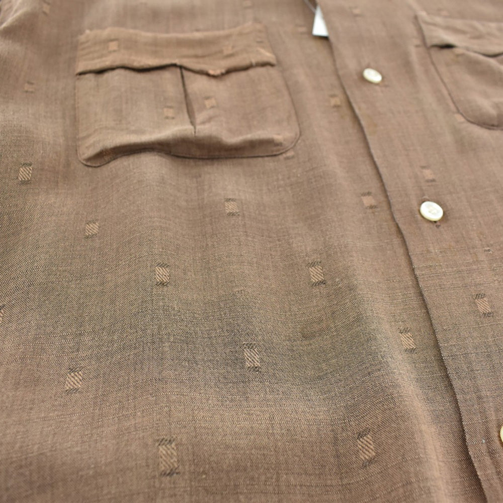 50's Rayon Gabardine ループ オープンカラーシャツ 260529H