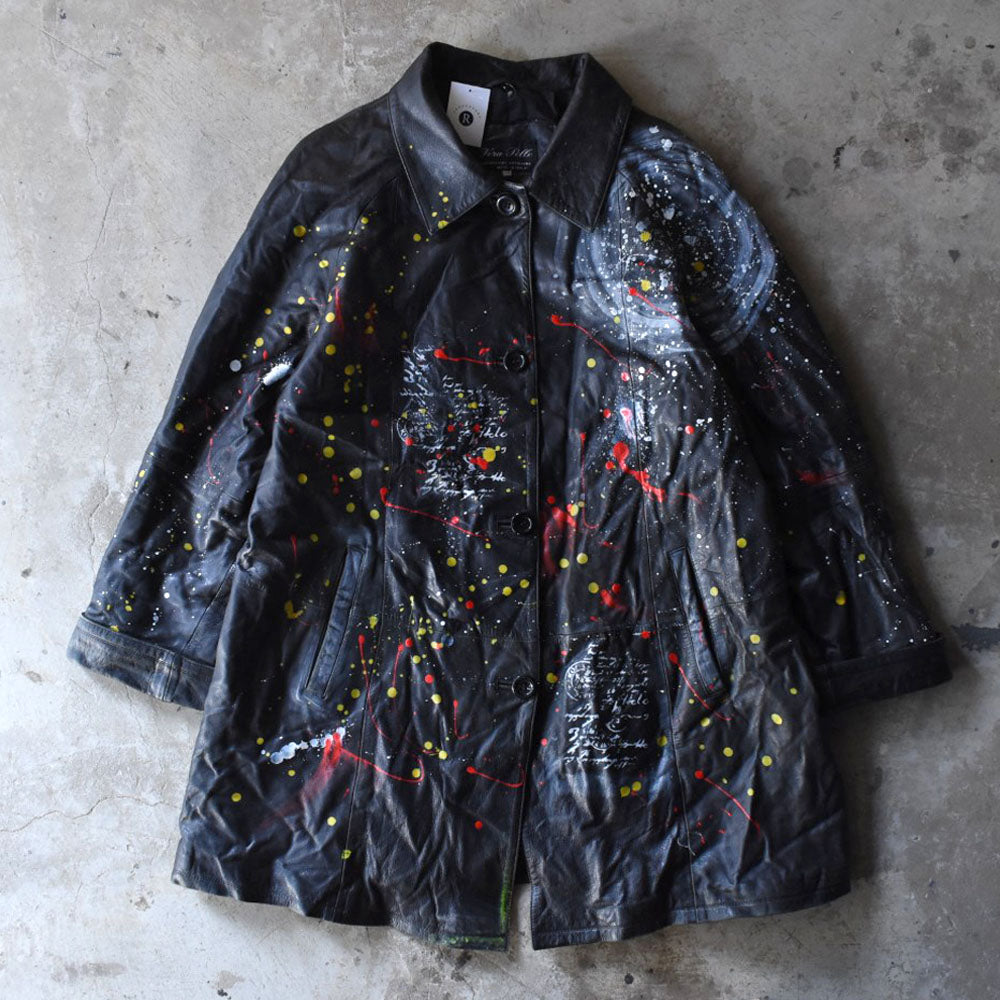 Vera Pelle アートペイント レザーコート 251125H