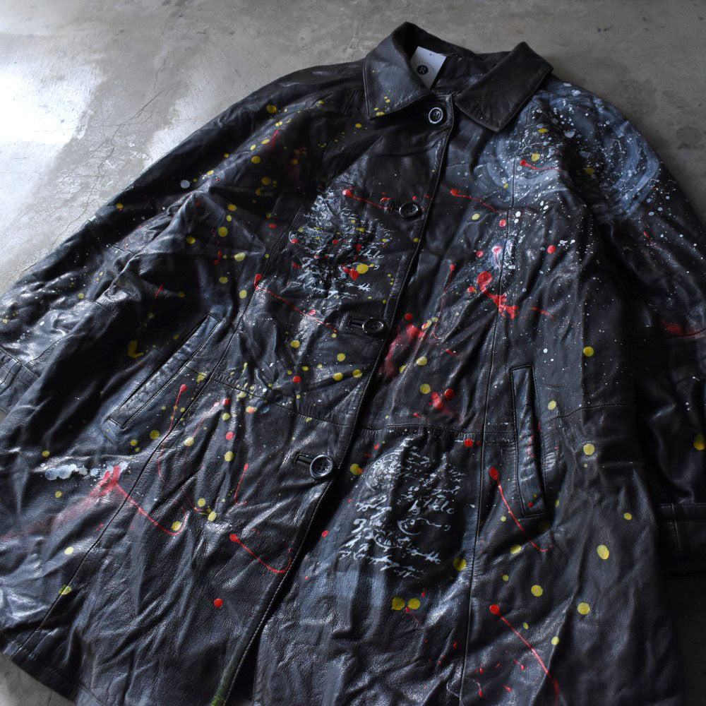 Vera Pelle アートペイント レザーコート 251125H