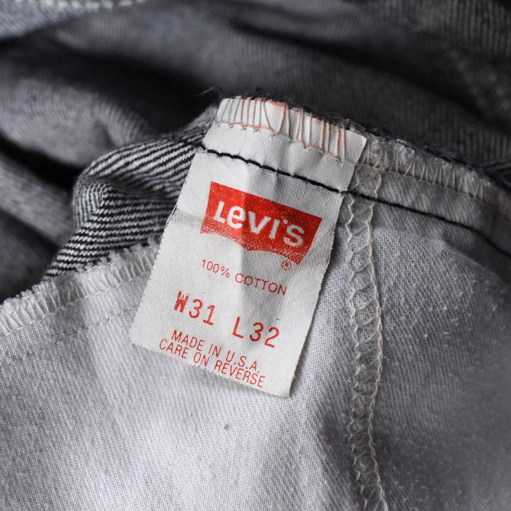 80’s Levi’s 505 先染めブラック デニムパンツ USA製 251021H