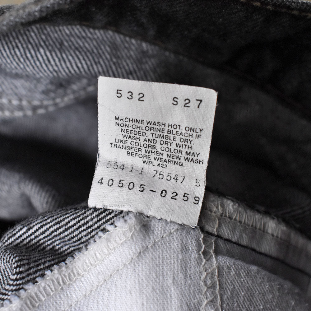 80’s Levi’s 505 先染めブラック デニムパンツ USA製 251021H