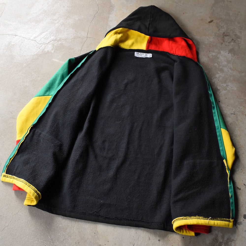 90’s Bob Marley ラスタカラー フルジップパーカー フーディ 251104H