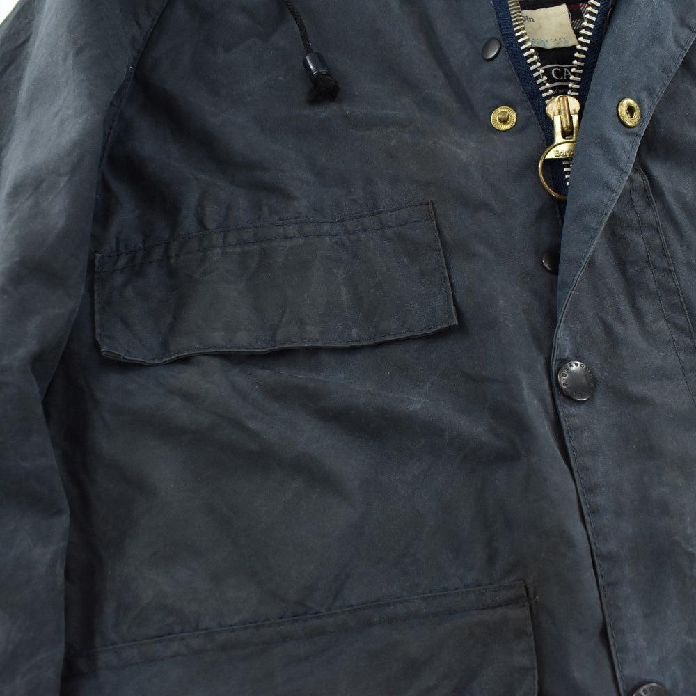 80's 旧3ワラント Barbour "BEDALE" 4ポケット オイルドジャケット フード付き 260915H