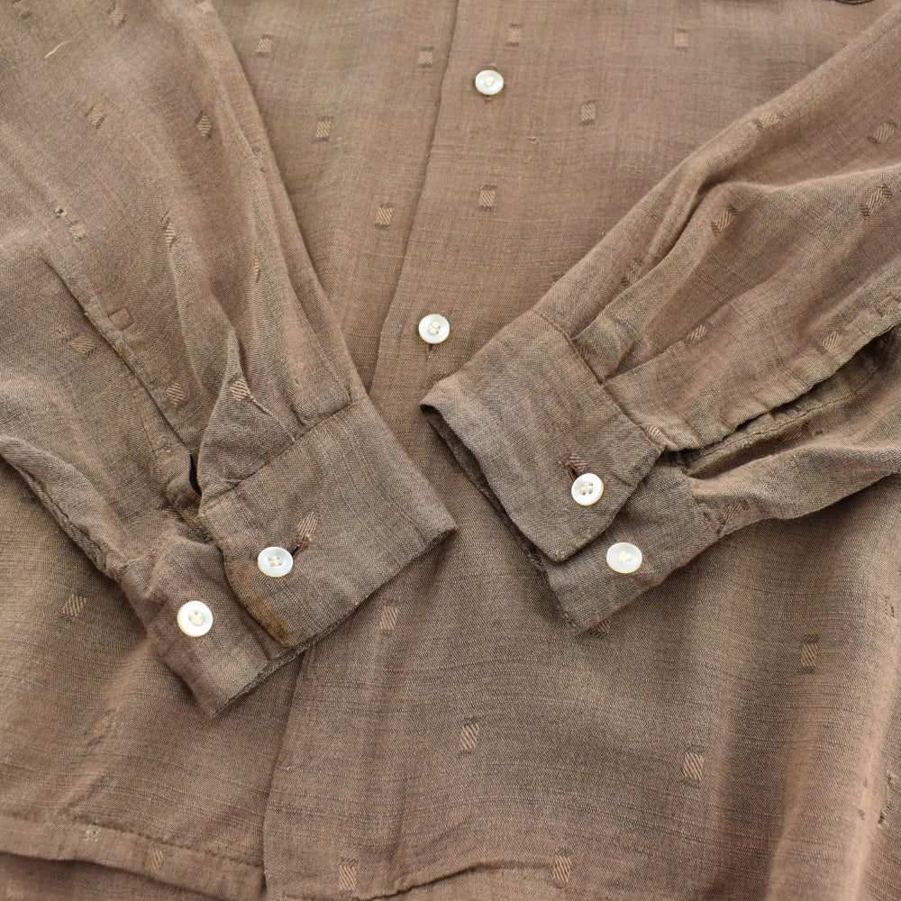 50's Rayon Gabardine ループ オープンカラーシャツ 260529H