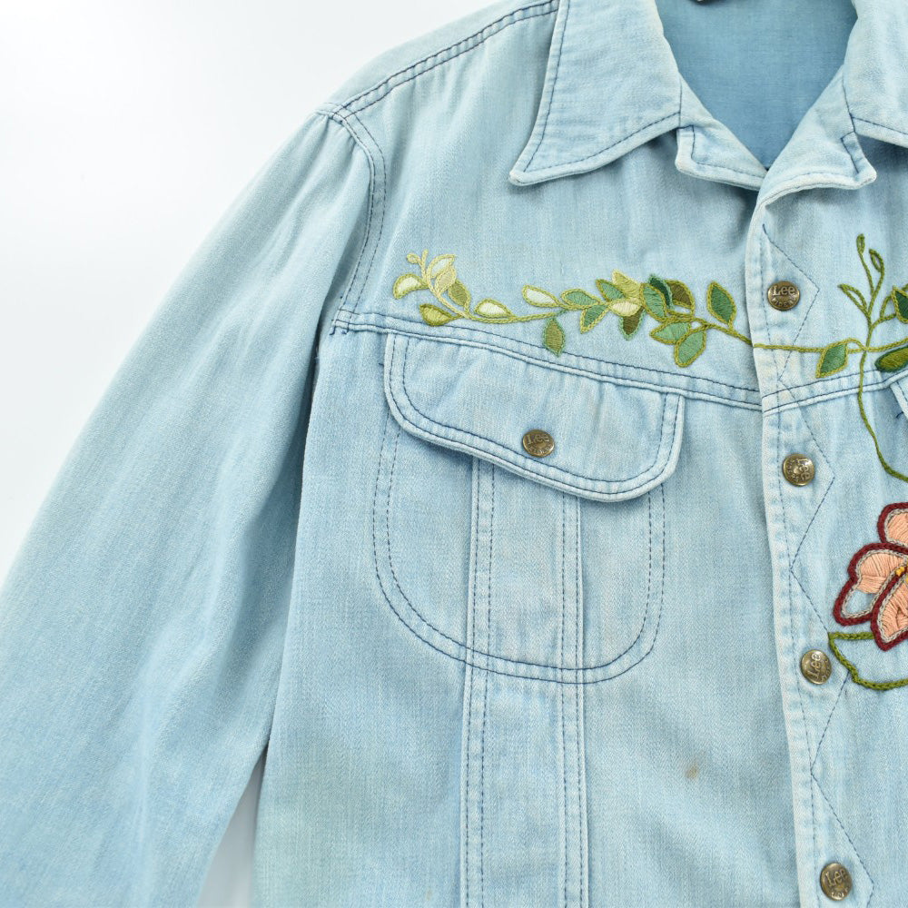 70's Lee 刺繍カスタム デニムジャケット 260605H