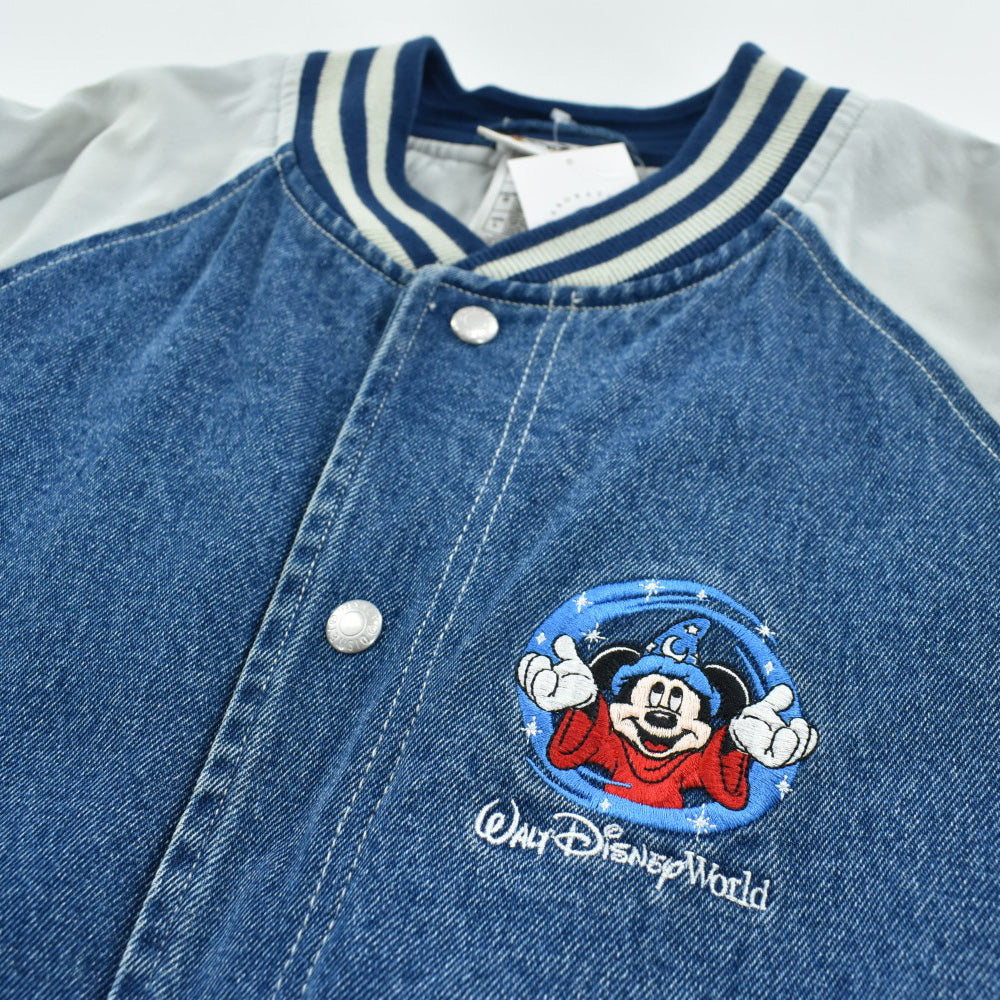 Y2K Disney Walt Disney World "ファンタジア" ミッキー デニムスタジャン 261023H