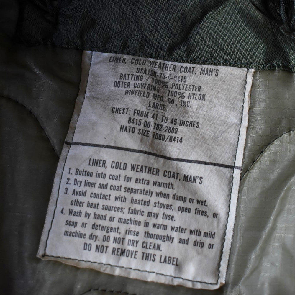 70’s U.S. Army M-65 フィードジャケット ライナー＆フードセット 251128H