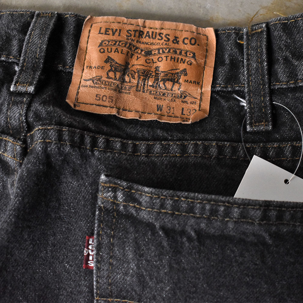 80’s Levi’s 505 先染めブラック デニムパンツ USA製 251021H