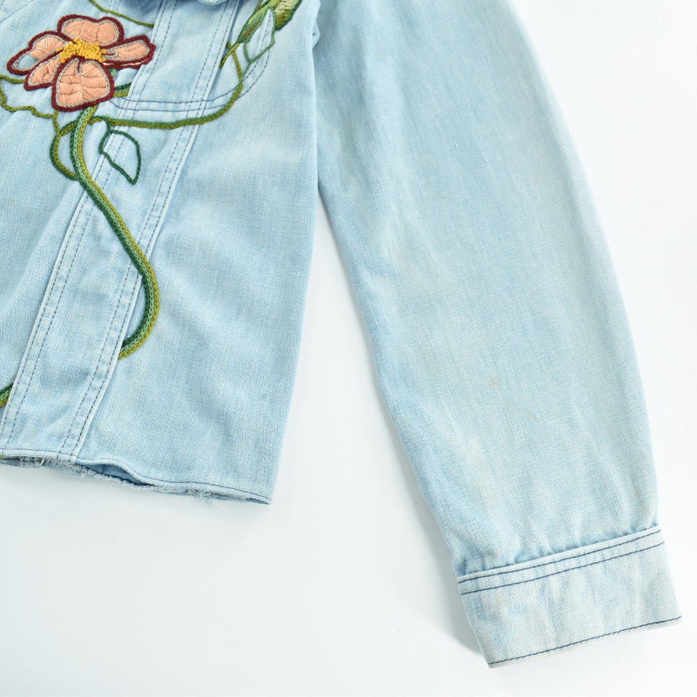 70's Lee 刺繍カスタム デニムジャケット 260605H