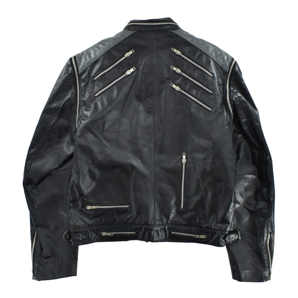 80's Casablanca "Beat It" マルチジップ 2way レザージャケット 260703H